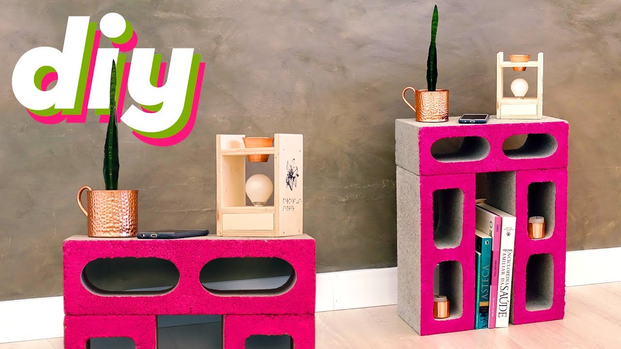 DIY - MESINHA LATERAL DE CONCRETO (Menos de R$10)
