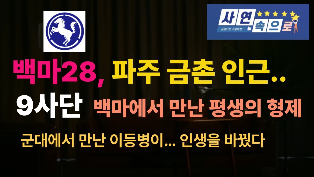 (군대실화) 9사단 백마부대, 2000년대 군생활, 파주의 추억, 사전불퇴 상승백, 백마부대에서 만난 평생의 형제, 28연대, 29연대, 30연대 선배님들! 백마