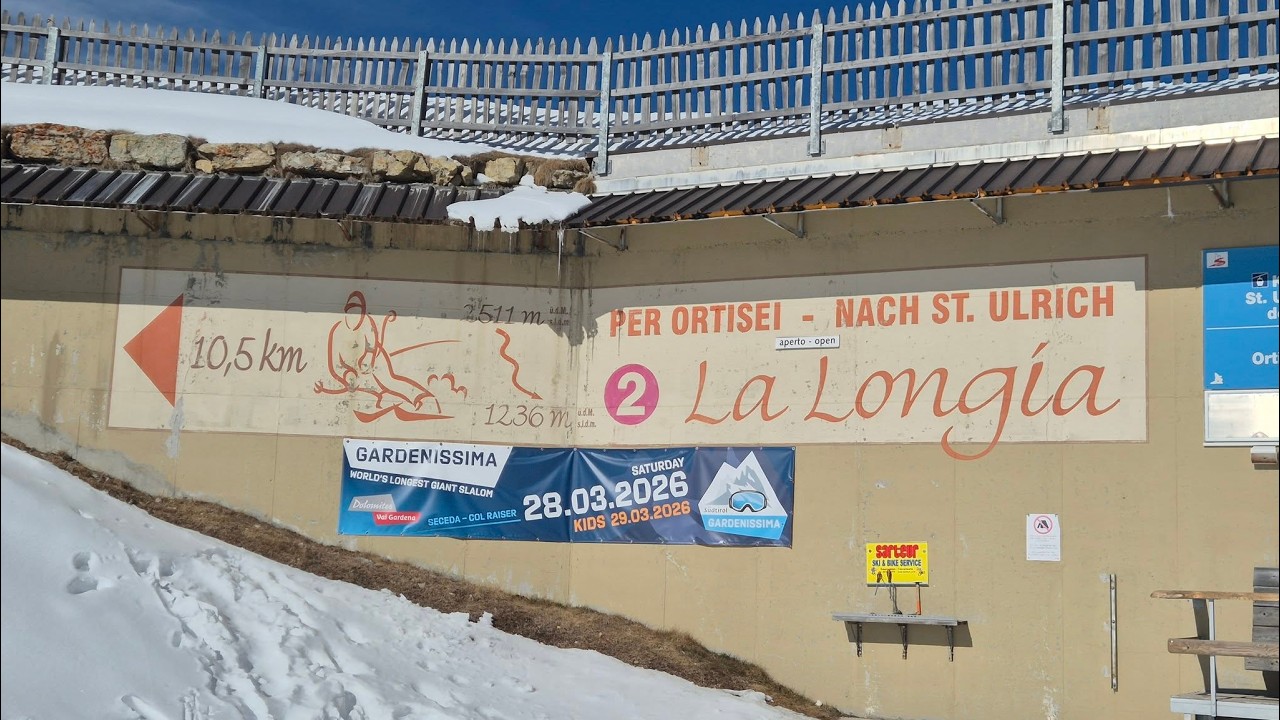 Narty Val Gardena 2026 - La Longia, czerwona trasa 2