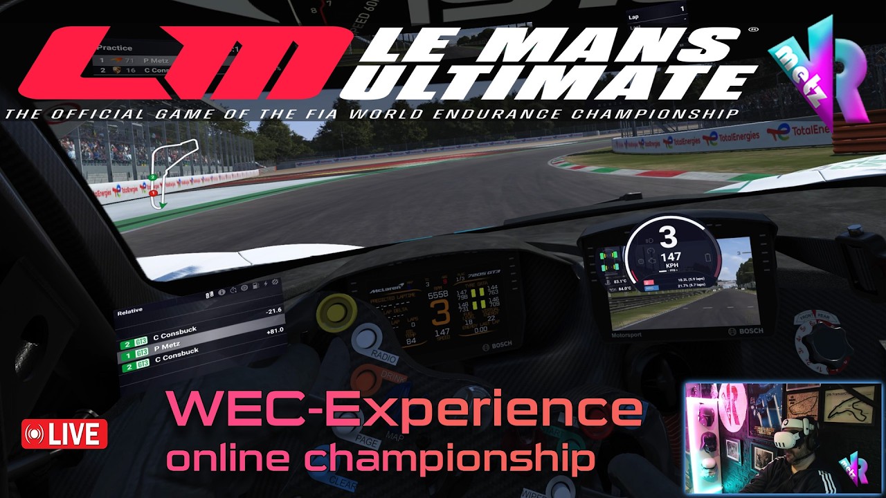 🔥🏁LeMans Ultimate🏁🔥WEC-experience online championship Rd 1@Monza LIVE in VR