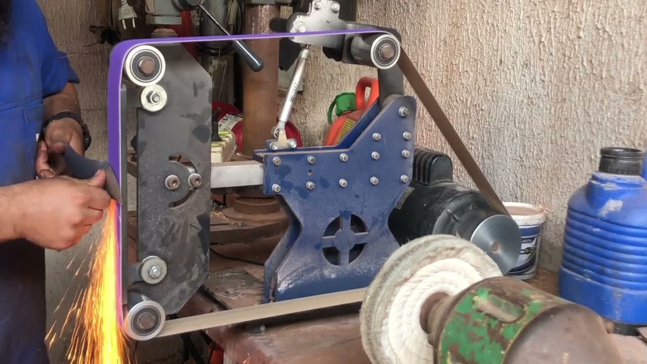 Lixadeira de cinta profissional amora 2000x50, lixa de cinta cerâmica bora7 (belt grinder 2000x50)