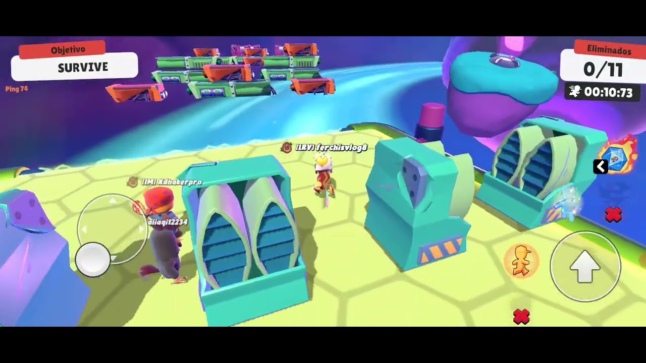 Yo jugando stumble guys y privado el nuevo mapa que es spookie stumble