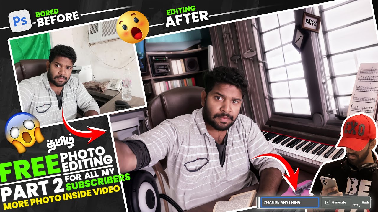 ANYBODY WANT FREE PHOTO EDITING LIKE THIS ☝️PS BETA  PART 2 #photoshop #generativefill #aiediting