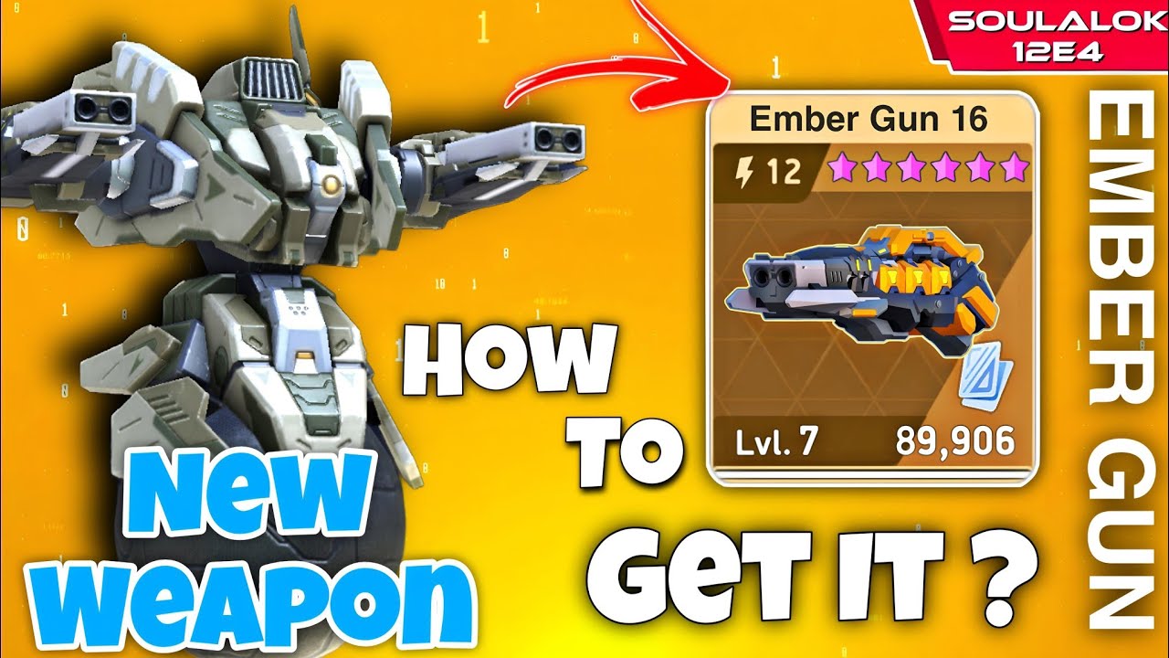 New Close Quarter Weapon Ember Gun 🔥 | Nomad With Ember Gun - Mech Arena