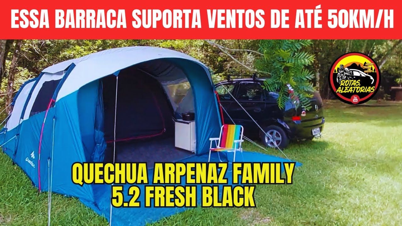 COMO MONTAR A BARRACA QUECHUA ARPENAZ FAMILY 5.2 FREASH & BLACK /COLCHONETE AUTO-INFLÁVEL GUEPARDO