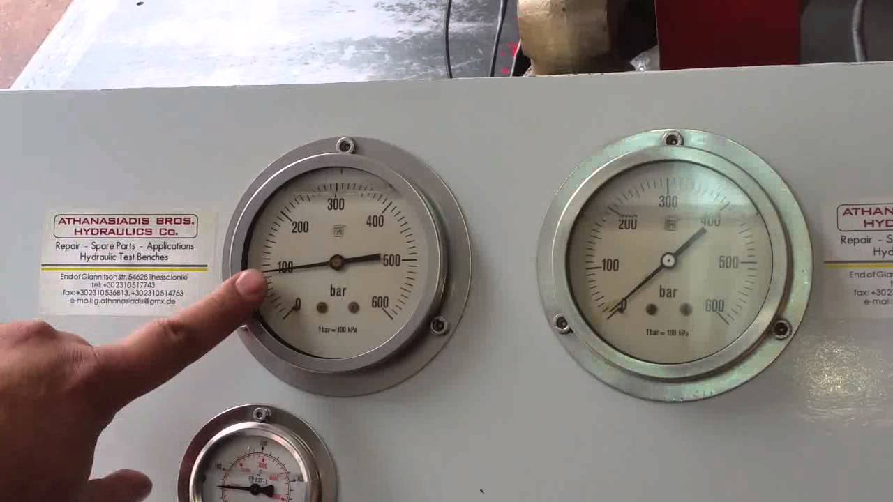 Testing main pump Liebherr 900 Li