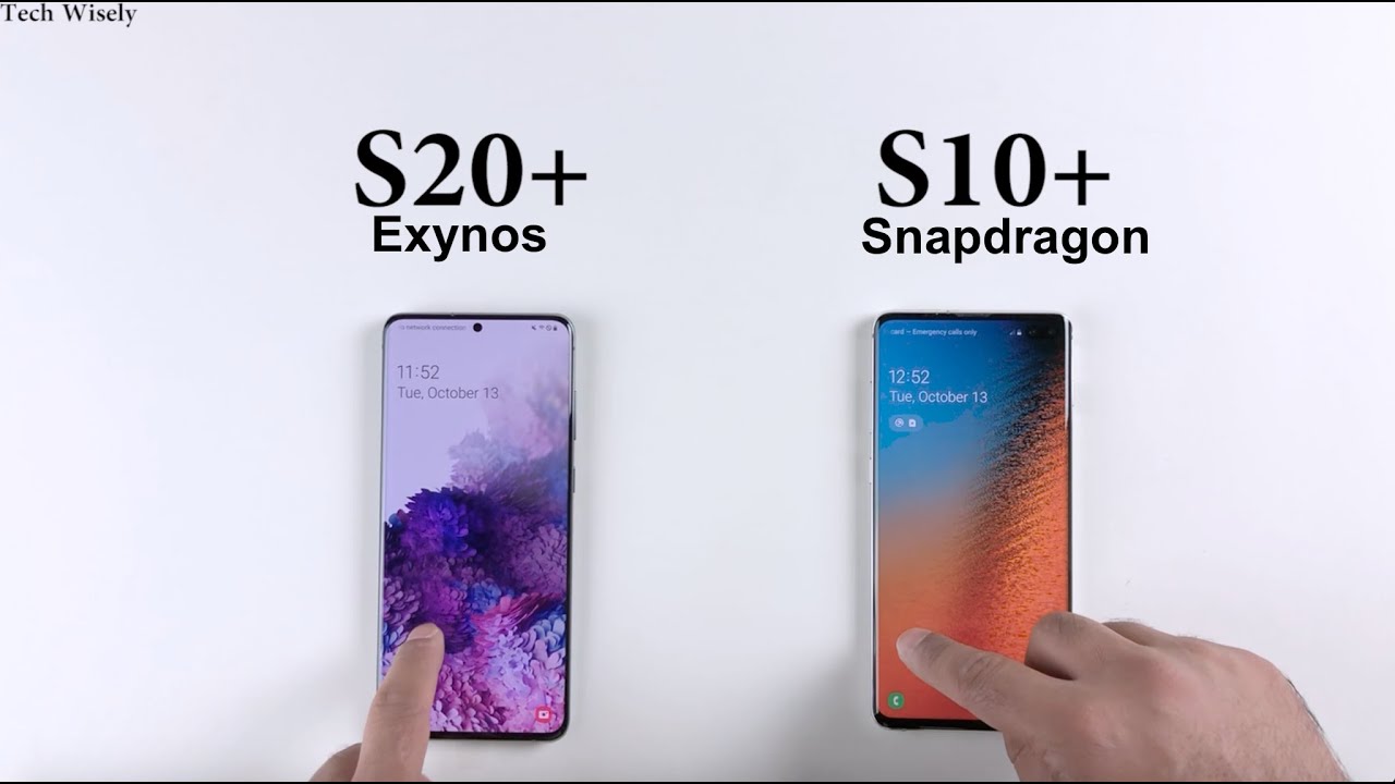 SAMSUNG S20+ vs S10+ Speed Test & Size Comparison