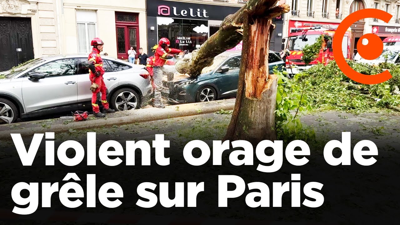 Paris sous la grêle : un arbre au sol et le métro inondé suite à un violent orage ce samedi 3 mai !