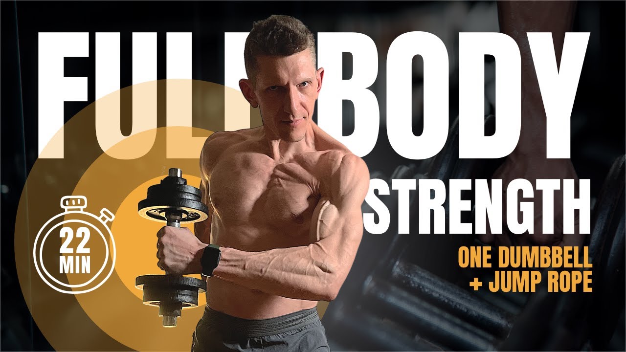 20 Minute Full Body Dumbbell and Jump Rope Strength Workout