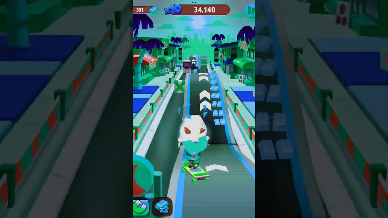 Talking Tom Gold Run Kung Fu Hank Jumps Upon All Skating Rotations & Competes With Raccoons #Shorts