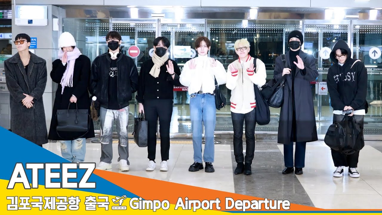 [4K] 에이티즈, 좋은 아침~ 멋진 남자~✈️인천공항 출국 24.2.1 #ATEEZ #Newsen