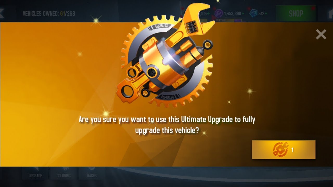 using first time ultimate upgrade on a bugatti | Asphalt 8