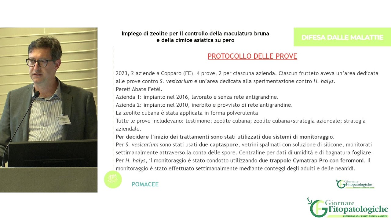 GF 2024 - Presentazione dei lavori sperimentali su difesa dalle malattie: pomacee