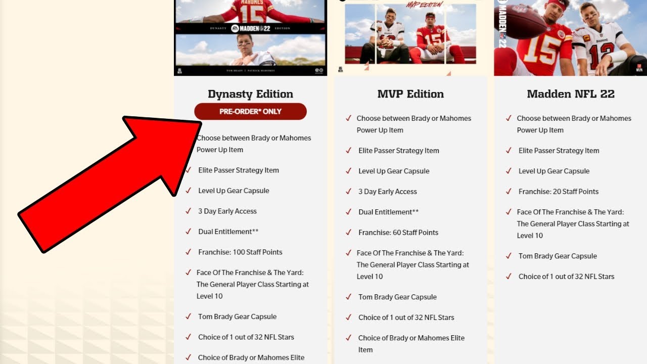 WHICH IS THE BEST VERSION TO PRE ORDER FOR MADDEN 22