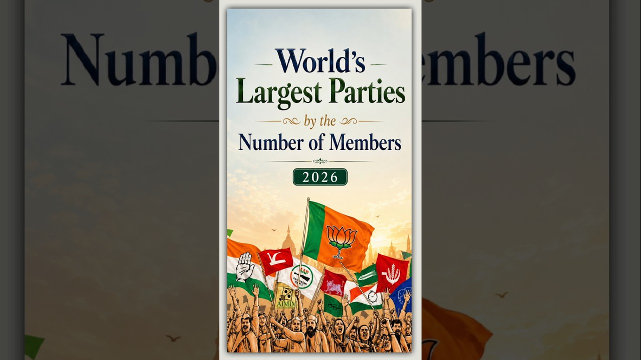 World's Biggest Political Parties By Members 😱📊 #shorts #politics #bjp #inc #politicalparty