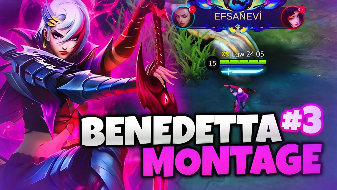LAW BENEDETTA MONTAGE #3 BEST MOMENTS | Mobile Legends
