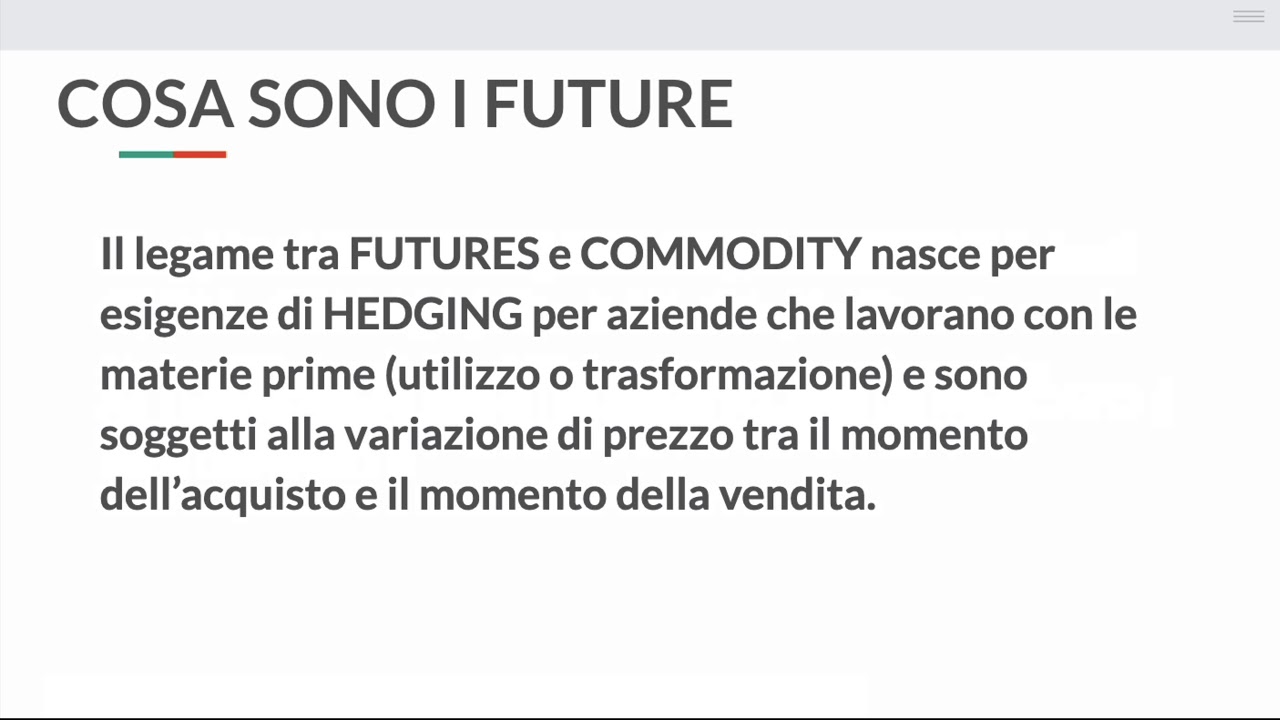Cosa Sono i FUTURE e le COMMODITY (Materie Prime)?