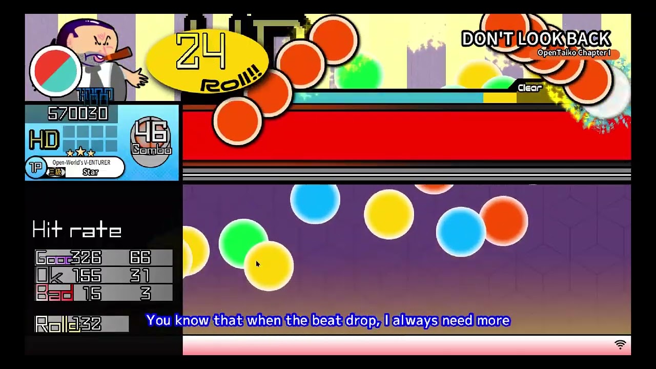 DONT LOOK BACK by TFD500 on Extreme (OpenTaiko)
