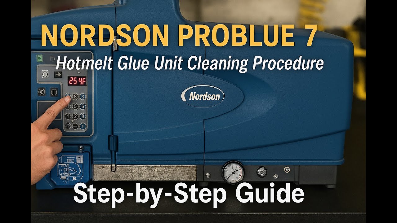 NORDSON PROBLUE 7 Hotmelt Glue Unit Cleaning Procedure | Step-by-Step Guide