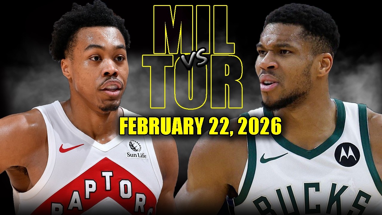 Toronto Raptors vs Milwaukee Bucks Full Game Highlights &ndash; February 22, 2026 | NBA Season