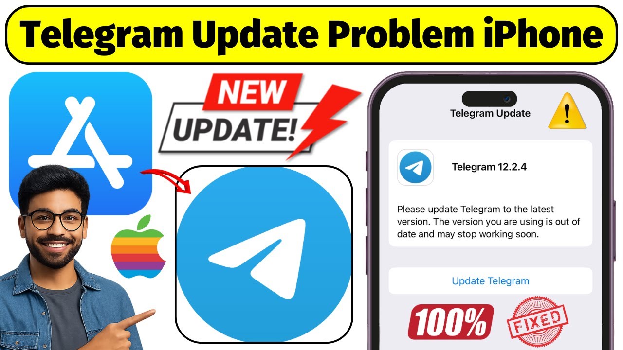 Please update Telegram to the latest version Problem Fixed on iPhone | iPhone Telegram Update Solved