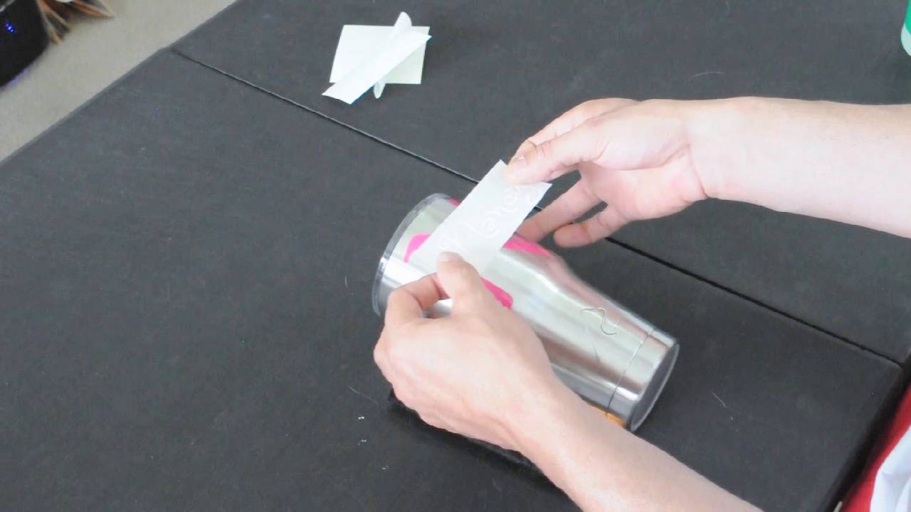 How to apply tumbler decal
