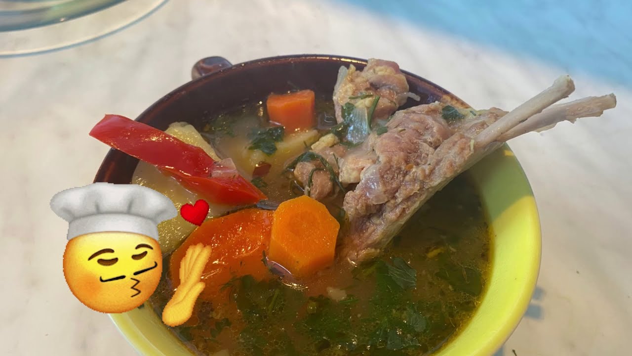 Шурпа из козьего мяса в казане Суп от всех болезней