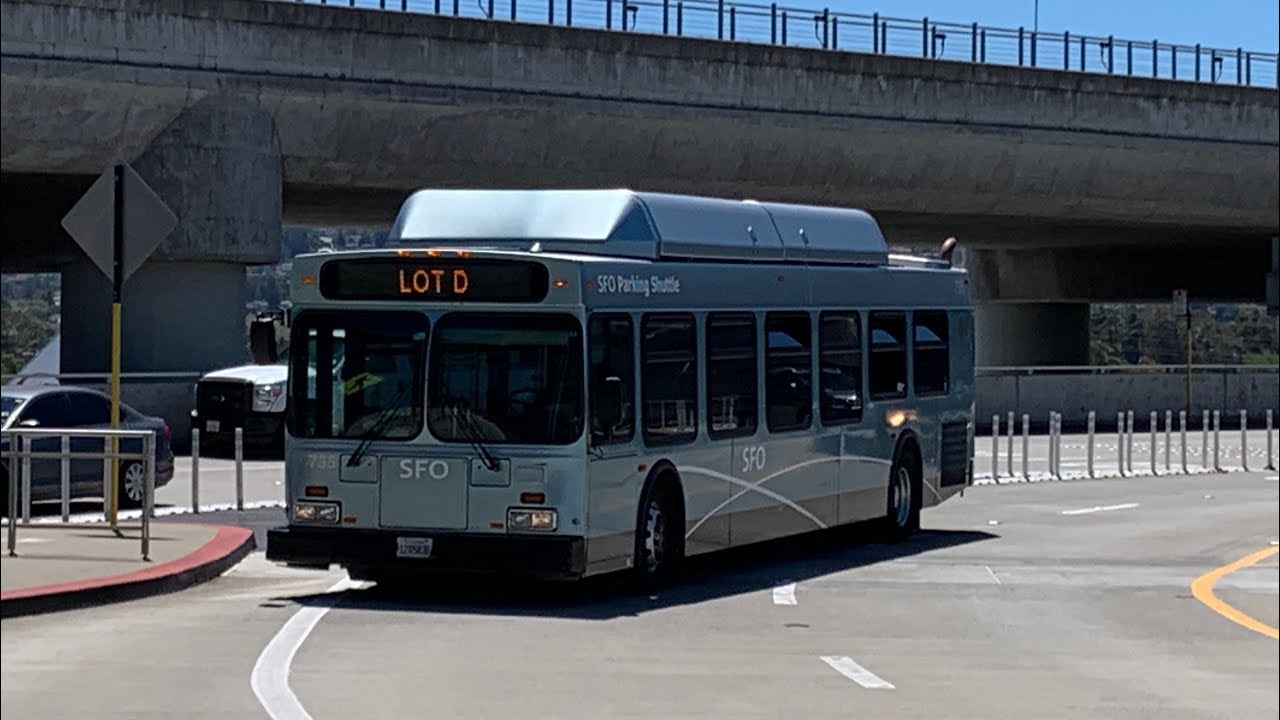 SFO Airport 2008 New Flyer C40LF #735 on Lot D Loop