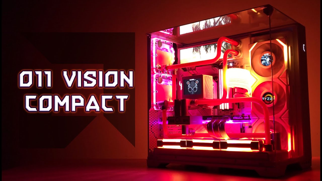 All AMD Themed Custom Watercooling PC | Lian-Li O11 Vision Compact Watercool Build