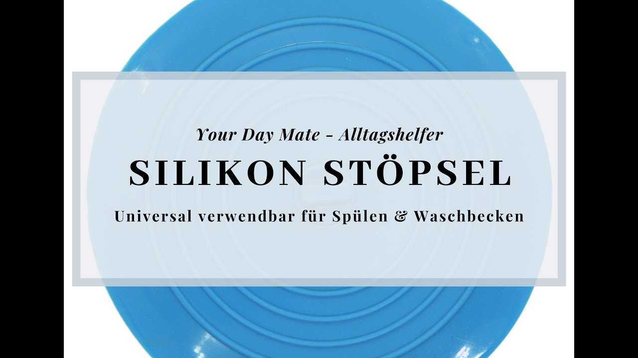 Sp&uuml;lbecken St&ouml;psel, Universal St&ouml;psel K&uuml;che, &Oslash; 15 cm, Waschbecken St&ouml;psel, Abflussstopfen in blau