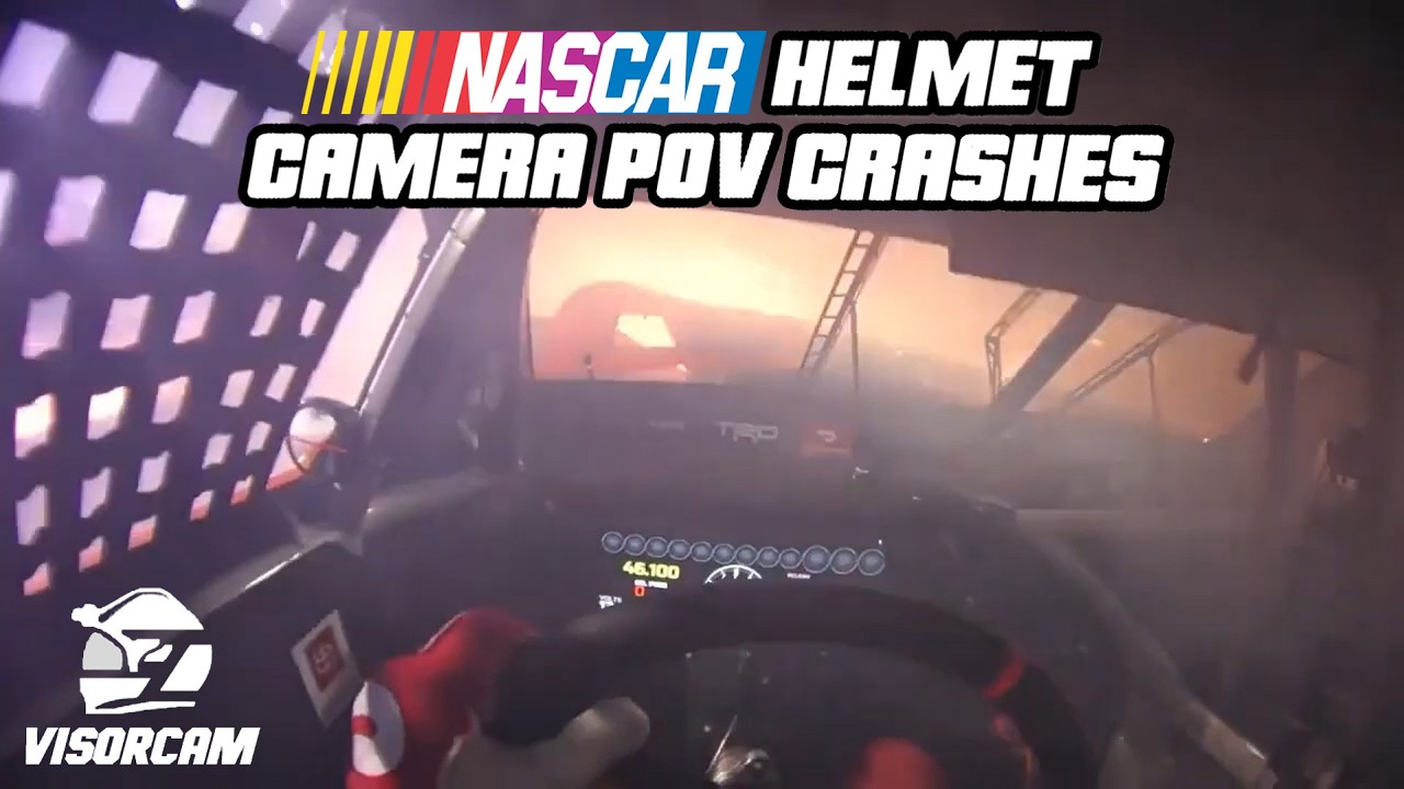 NASCAR Helmet Cam (First Person Onboard Crashes)