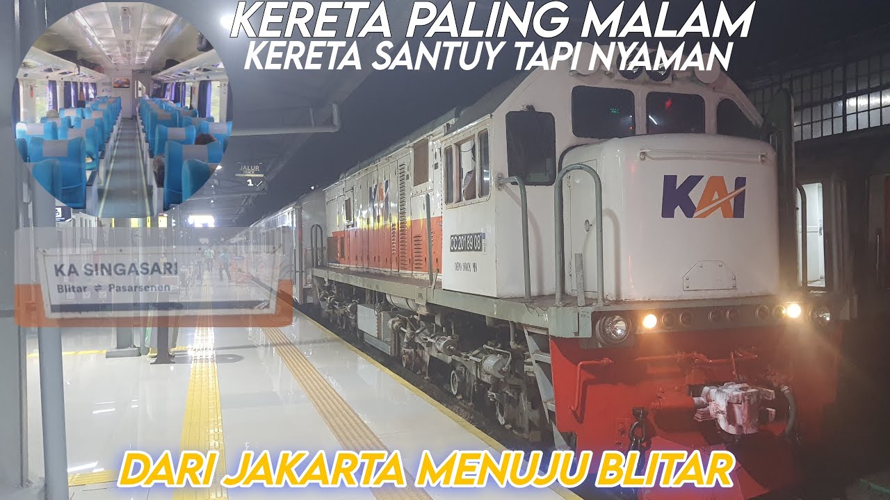 NAIK KERETA INI PALING ENAK KE BLITAR RECOMMEND | NAIK KERETA SINGASARI EKSEKUTIF JAKARTA - BLITAR