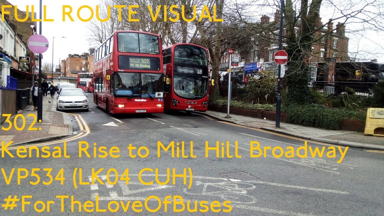 FULL ROUTE VISUAL | London Bus Route 302: Kensal Rise To Mill Hill Broadway | VP534 (LK04 CUH)