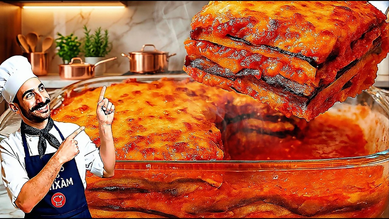 Berenjena gratinada con queso: El plato que te hará amar las verduras 💖🍆