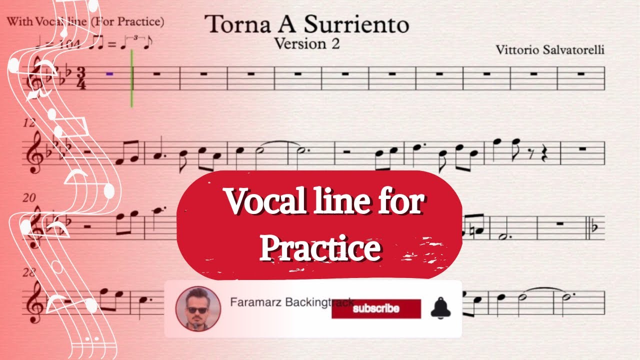 Torna a surriento (Piano accompaniment) - V.Salvatorelli | Sheet music for Practice