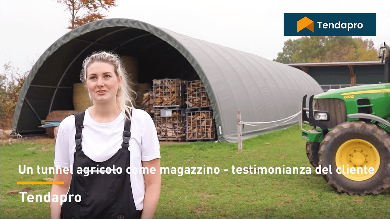 Un tunnel agricolo come magazzino - testimonianza del cliente