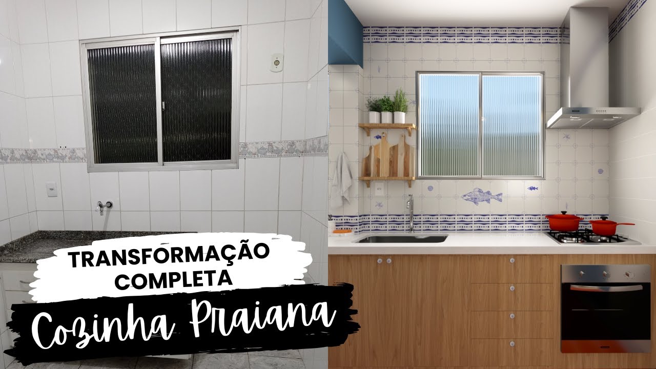 ANTES E DEPOIS: COZINHA PRAIANA