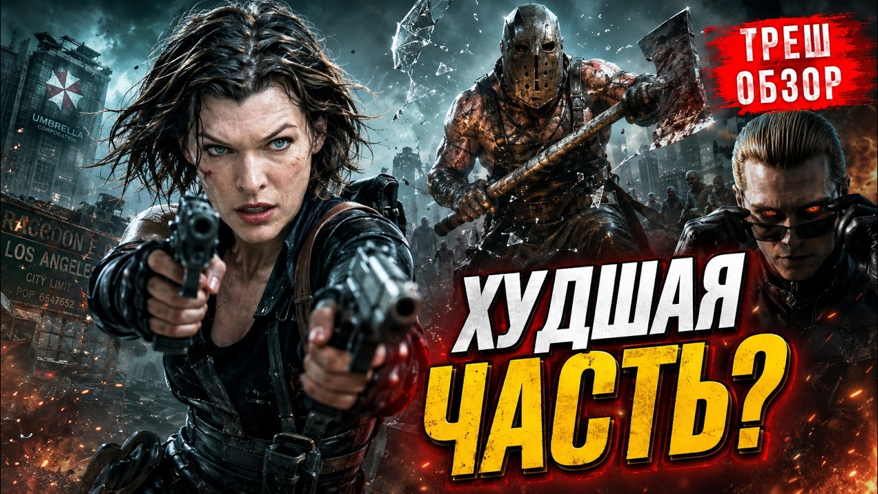 ХУДШИЙ фильм? ОБИТЕЛЬ ЗЛА 4  ТРЕШ ОБЗОР #трешобзор #обзор