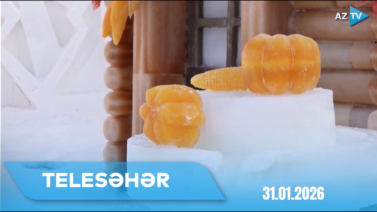 Bitkilərin rənginə boyanan buz heykəllər | TELESƏHƏR - 31.01.2026