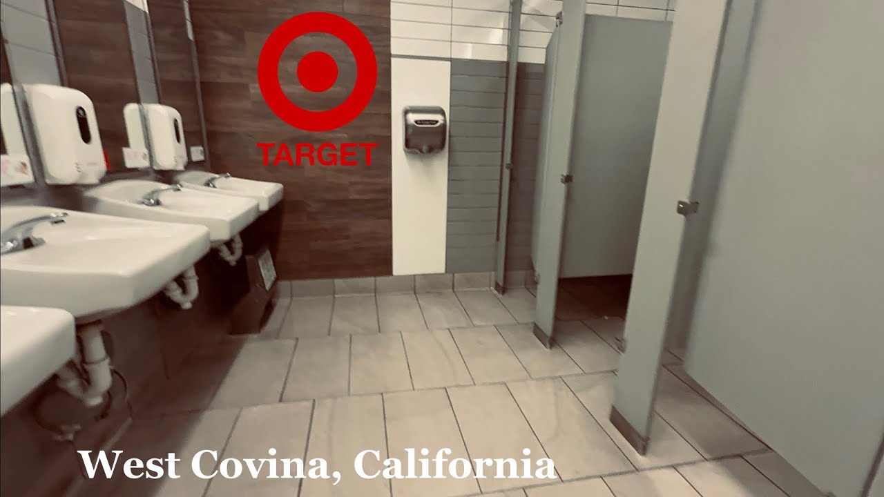 Men’s & Women’s Restroom Tour | Zurn Toilet Flush | XLerator Hand Dryer | Target, West Covina, CA  