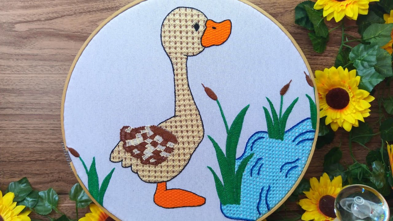 Mira esta hermosa puntada para bordar patitos 😍🦆 te encantará !!!!