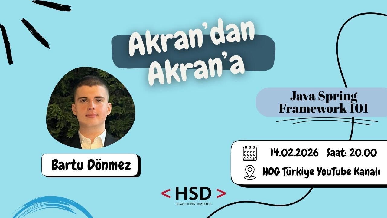 Akran’dan Akran’a: Java Spring Framework 101 🚀 - HSD DPÜ