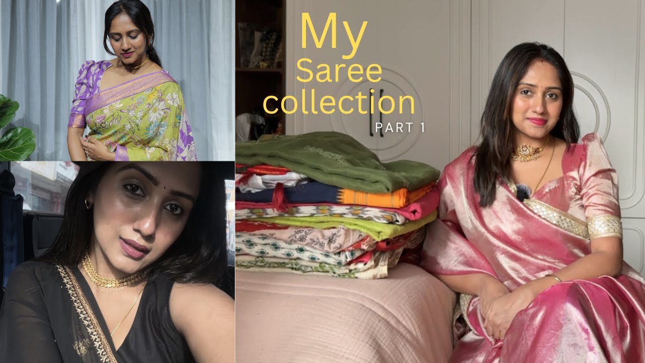 My saree Collection from Instagram and Myntra | #kannadainfluencer #kannadavlogs #sareecollection