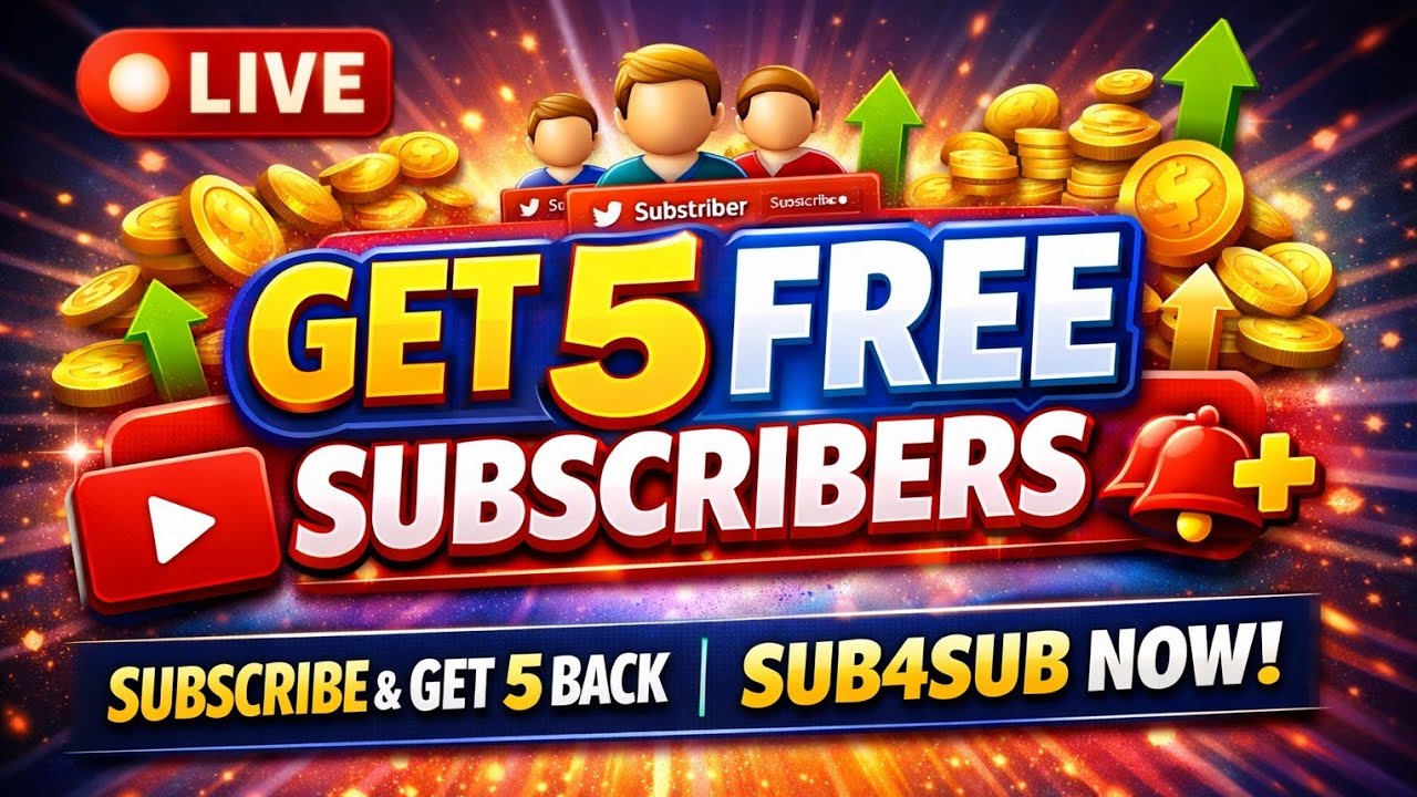Get Free 5 Subscribers Instantly | Subscribe & Return 🔔