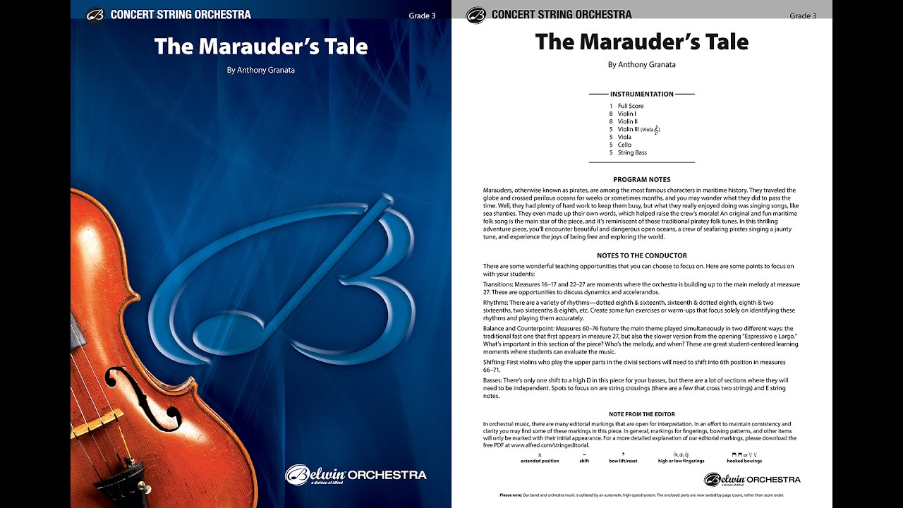 The Marauder's Tale, by Anthony Granata &ndash; Score & Sound