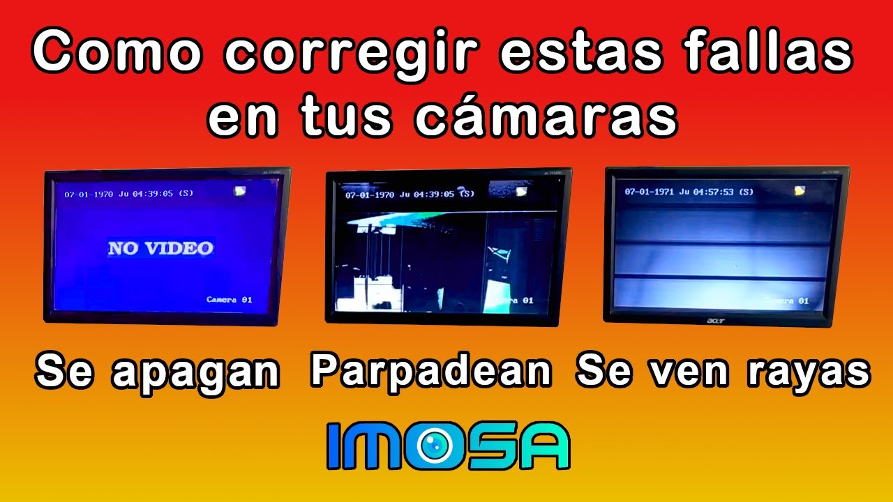 Como corregir estas fallas en la instalación de tus cámaras - Se apagan - Parpadean - Se ven rayas