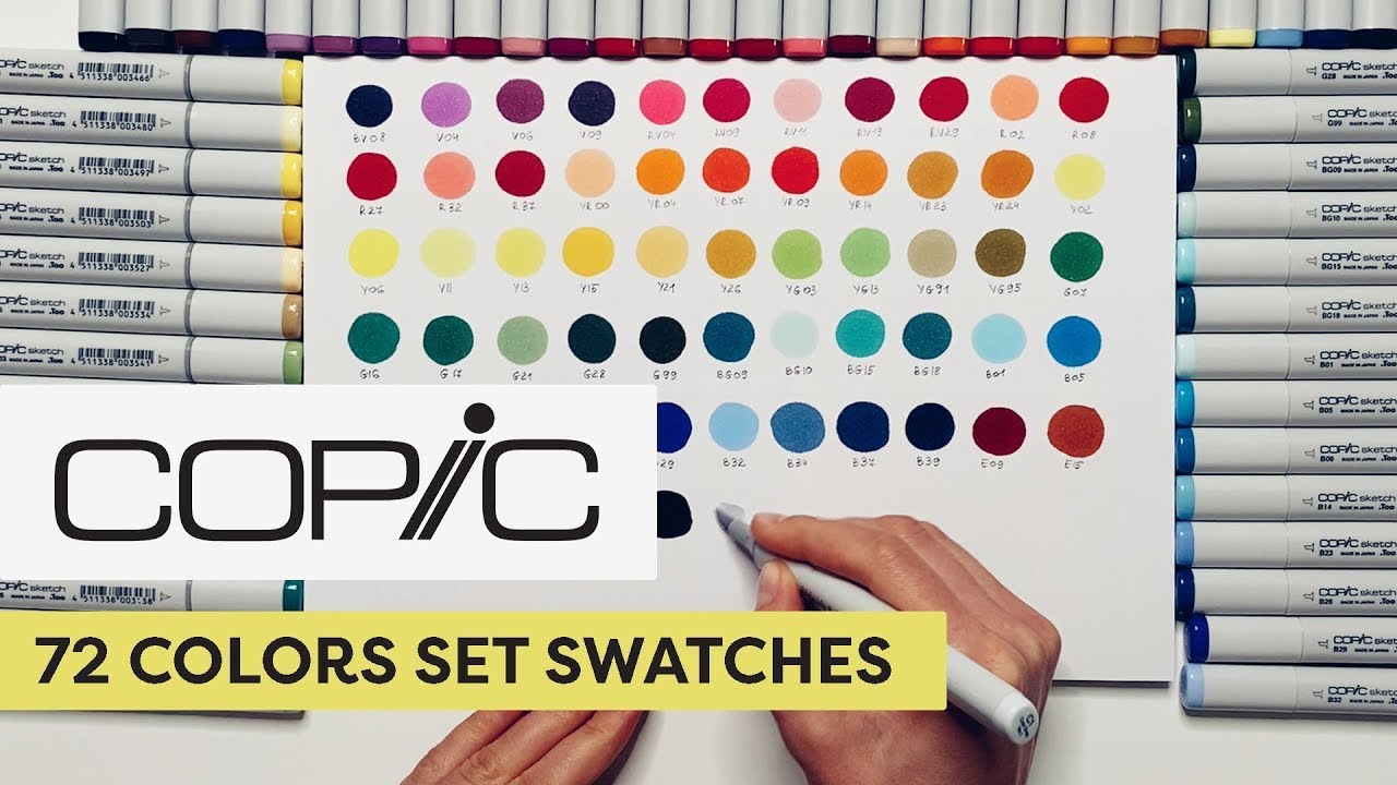 Watch Me Swatch All 72 Colors In The Copic Sketch Marker Set!