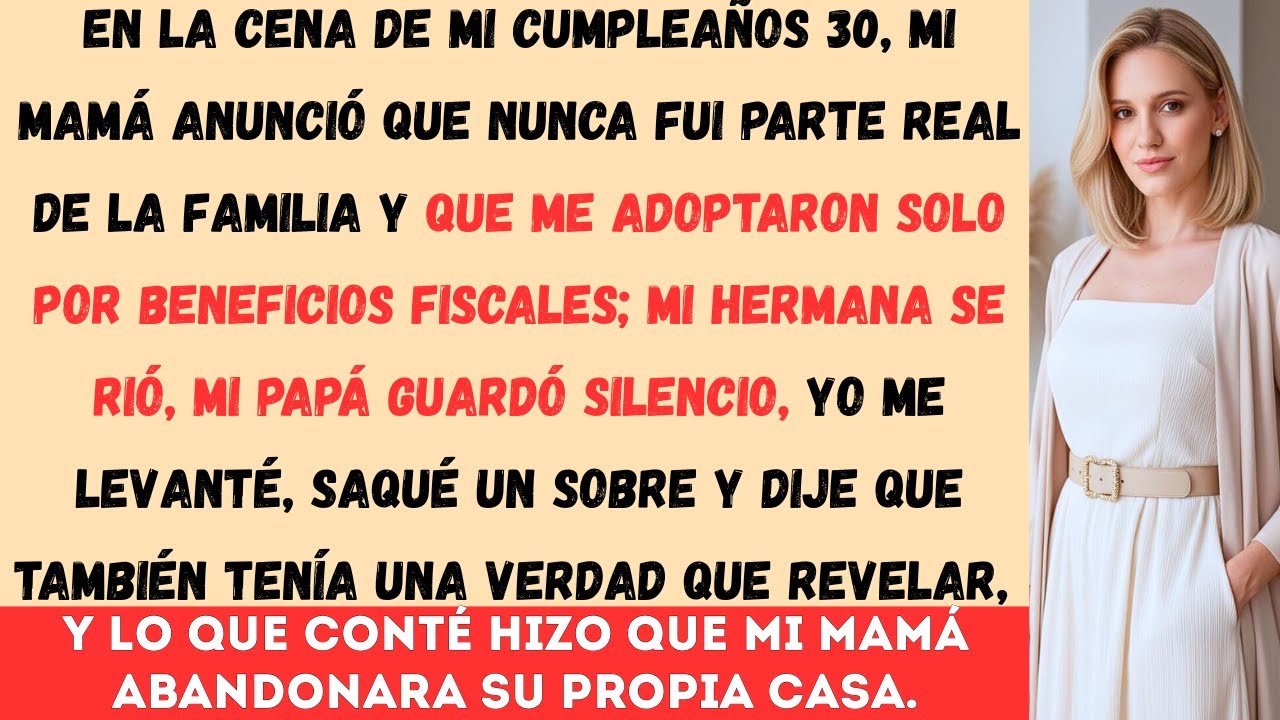Mi mamá anunció en mi fiesta de cumpleaños que me había adoptado solo por beneficios fiscales… y lo
