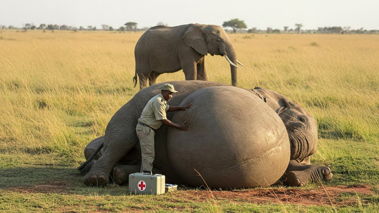 Elefant bringt seltene Babys zur Welt, Minuten später passiert etwas Erstaunliches