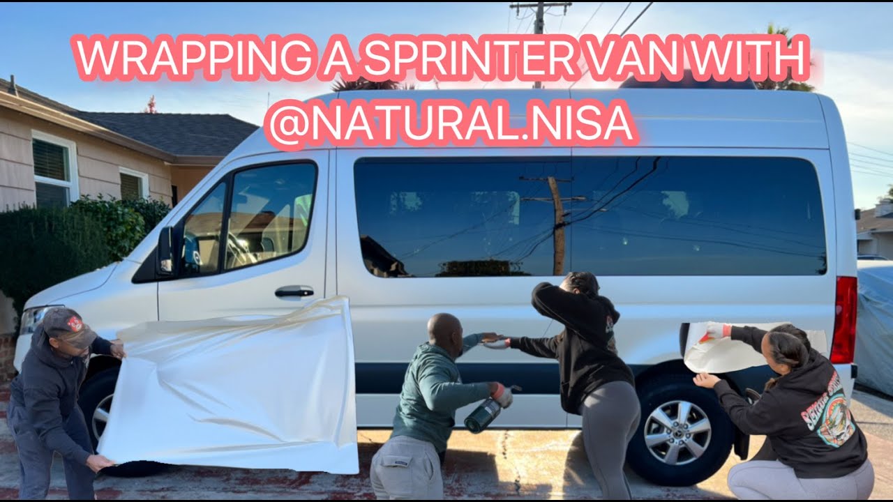 2022 Mercedes Sprinter van wrapped Satin pearl White